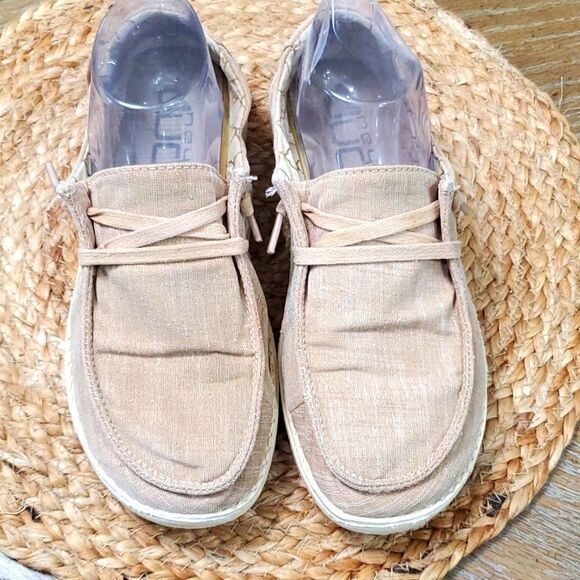 Hey Dude Sparkling Rose Gold  Shoes, Size 6W/7Y - Picture 4 of 9